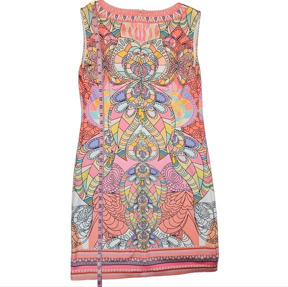 Mandala Paisley Print Sheath Dress Size Small ? Sleeveless Multicolor Boho Work - Picture 13 of 16